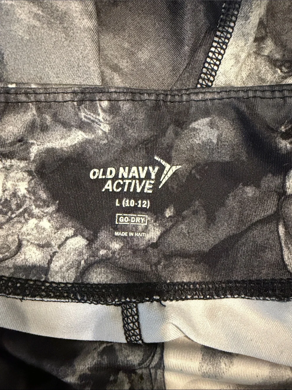 Old Navy Black and Gray Marble Kids Shorts